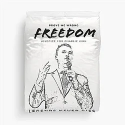 Freedom Charlie Kirk Duvet Cover