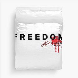 Freedom Splatter Signature Red Tribute Charlie Kirk Duvet Cover