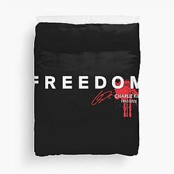 Freedom Blood Signature Charlie Kirk Tribute Duvet Cover