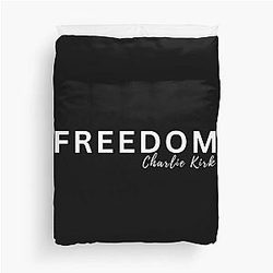 Freedom Charlie Kirk Duvet Cover