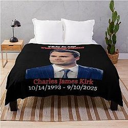 Charlie Kirk This is my Turning Point 1993-2025 Throw Blanket