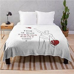 THIS IS OUR TURNING POINT WITH CHARLIE KIRK THROW BLANKET