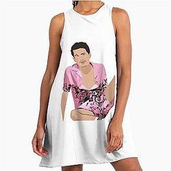 Charlie Puth Illustration A Line Dress