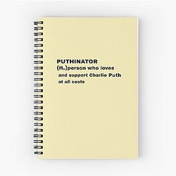 Charlie Puth Fan Spiral Notebook