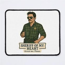 Charlie Swan Sheriff of My Heart Sticker Mouse Pad