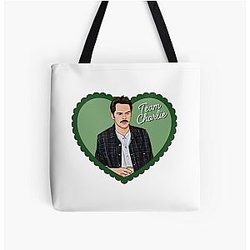 Team Charlie & Love Heart Twilight All Over Print Tote Bag