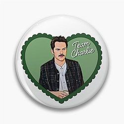 Team Charlie Swan Love Heart Twilight Pin