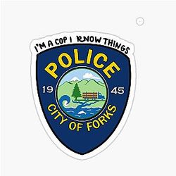 Twilight Charlie's Police Badge Sticker