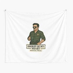 Charlie Swan Sheriff of My Heart Sticker Tapestry