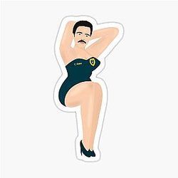 Charlie Swan Pinup Sticker