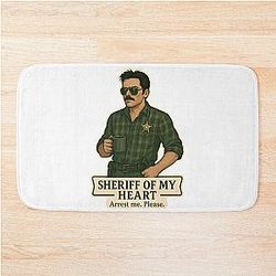 Charlie Swan Sheriff of My Heart Sticker Bath Mat