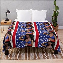 Charlie Swan Flag Throw Blanket