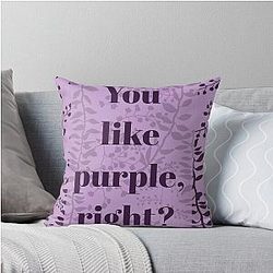 You like purple right Charlie Swan Throw Pillow