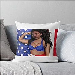 Charlie Swan Flag Throw Pillow