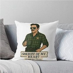 Charlie Swan Sheriff of My Heart Throw Pillow