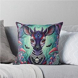 Skull Charmed Throw Pillow