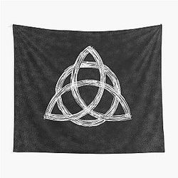 Charmed Sign Triquetra Witches Knot Witch Symbol Tapestry for Spiritual Women