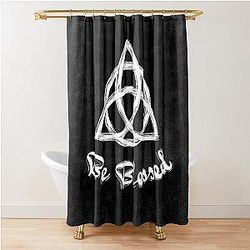 Be Blessed Sign Triquetra Witches Knot Shower Curtain