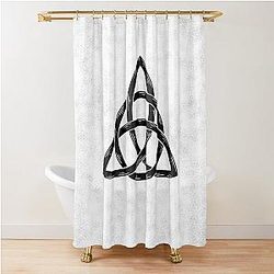 Charmed Sign The Triquetra Witches Knot The Power of Three Shower Curtain
