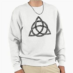 Charmed Triquetra Witches Knot Witch Symbol Drawing for Spiritual Women Pullover Sweatshirt