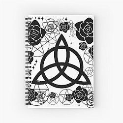 Charmed Triquetra Pagan Wicca Witches Spiral Notebook