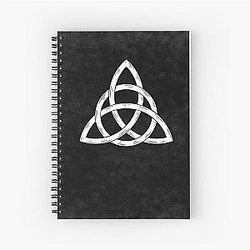 Charmed Sign Triquetra Witches Knot Witch Symbol Drawing for Spiritual Women Spiral Notebook