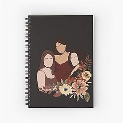 Brown Flowers Spiral Notebook