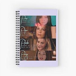 Charmed Sisterhood Lessons from Prue, Piper, Phoebe Paige Spiral Notebook