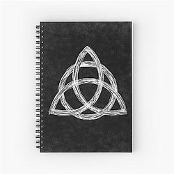 Charmed Triquetra Witches Knot Witch Symbol Drawing for Women Spiral Notebook