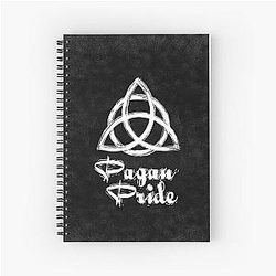 Pagan Pride Charmed Sign Triquetra Witches Knot Witch Symbol Drawing for Spiritual Women Spiral Notebook
