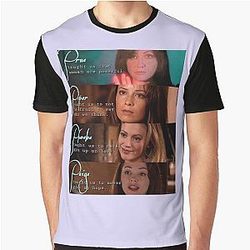 Charmed Sisterhood - Lessons from Prue Piper Phoebe & Paige Graphic T-Shirt