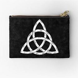 Charmed Sign Triquetra Witches Knot Witch Symbol Drawing for Spiritual Women Zipper Pouch