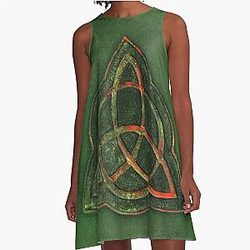 Book of Shadows Charmed Triquetra A-Line Dress