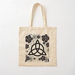 Charmed Triquetra Pagan Wicca Witches Cotton Tote Bag