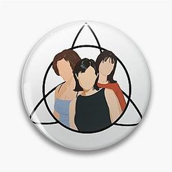 Charmed Ones Triquetra Black Pin