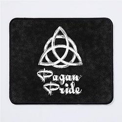 Pagan Pride Sign Triquetra Witches Knot Symbol Drawing for Women Mouse Pad