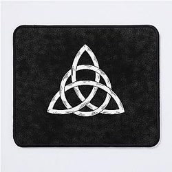 Charmed Sign Triquetra Witches Knot Witch Symbol Drawing for Spiritual Women Mouse Pad