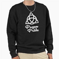 Pagan Pride Triquetra Witches Knot Drawing for Spiritual Women Pullover Sweatshirt