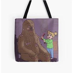 POV: You're Parent to a Five Year Old Mother's Day Glam Chewbacca All Over Print Tote Bag