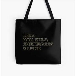 Leia Han Solo Chewbacca Luke All Over Print Tote Bag