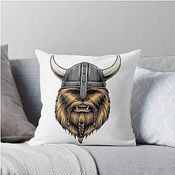 Viking Chewbacca Throw Pillow