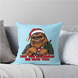 Chewbacca May the Holidays Be With You Throw Pillow