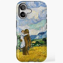 Leia and Chewie in Wheat Field iPhone Case