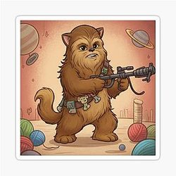 Chewbacca Kitty Sticker