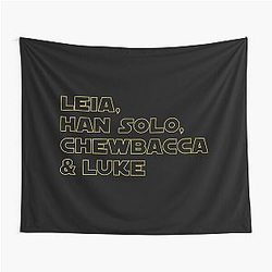 Leia Han Solo Chewbacca & Luke Tapestry