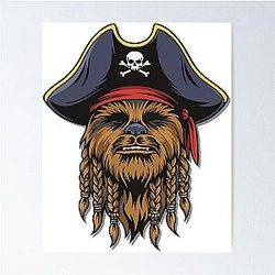 Pirate Chewbacca Poster