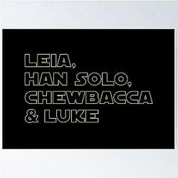 Leia, Han Solo, Luke Poster