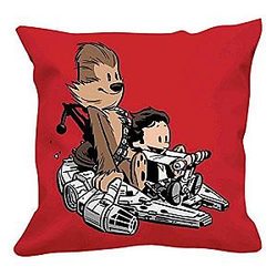 Amy Hobbes pillowcases Calvin Like Han Solo And Chewbacca red pillow case (1616 inches 2 sides)