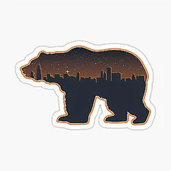 Chicago Bears Illinois Skyline Sticker
