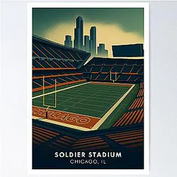 Soldier Field Chicago Bears Poster